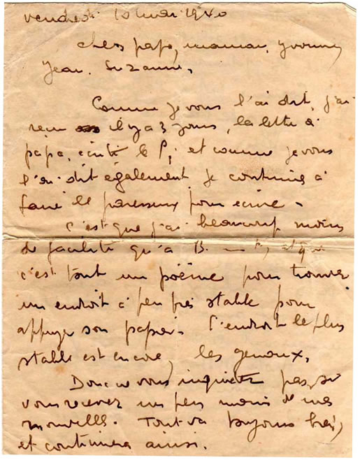première page lettre d'Alexandre du 10 mai 1940 première page de la lettre d'Alexandre du 10 mai 1940